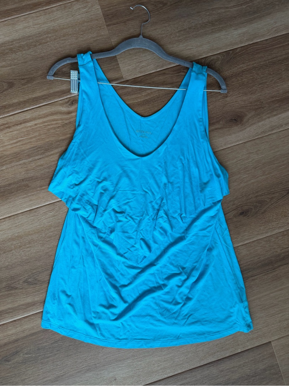Merona Turquoise Layered Nursing Tank Top